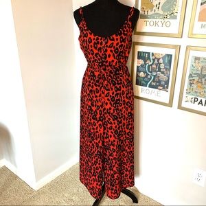 New Look Red Cheetah Print Jumpsuit